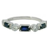 Antique Style 1.40 ct Sapphire & Diamond Ring