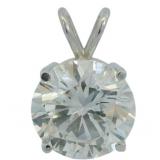 14k Gold 4.77 ct Round VS Lab Diamond Pendant