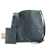 Burberry Grommet Hobo Leather Shoulder Bag