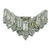 Platinum 1.00 ct Natural Brilliant Diamond Ring