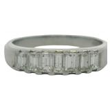 Platinum 1.00 ct Natural Brilliant Diamond Ring
