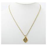 Yves Saint Laurent Gold Rhinestone Necklace