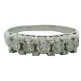 Platinum 1/2 ct Natural Brilliant Diamond Ring