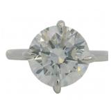 Platinum 4.04 ct Round VS Lab Diamond Ring