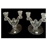 Heisey Double Candle Sticks