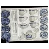 25 pc Blue & White Tea Set Formalities By Baum