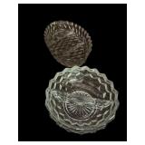 (2) FOSTORIA Divided Bowls