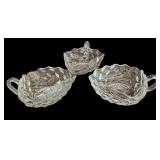 (3) American FOSTORIA Vintage Nappy Bowls