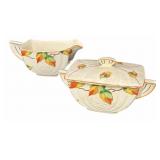 Art Deco The Mode Crown Sugar & Creamer