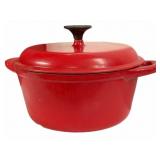 Red Cast Iron Cooker wï¿½ Lid