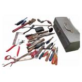 Metal Tool Box & Tools