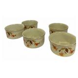 (5) Individual Custard Bowls