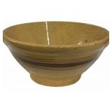 Yellow Ware Brown Striped Bowl