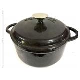 Cast Iron Black Enamel Cooker wï¿½ Lid