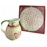 Hallmark Appreciation Plate & WCL Pitcher