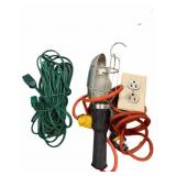 Tool Box, Trouble Light, Extension Cords