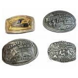 (4) RODEO BELT BUCKLES