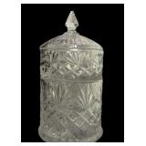 11 " Lead Crystal Double Stack Heavy Biscuit Jar