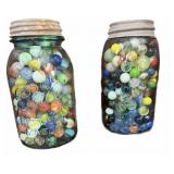 Blue Ball Mason Quart Jar Marbles