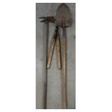(3) PCS Grub Hoe, Shovel & Snips