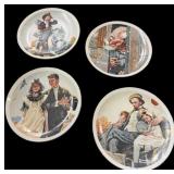 (4) Norman Rockwell Plates