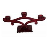 Triple Ruby Candle Holder