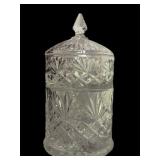 11 ï¿½ Lead Crystal Double Stack Heavy Biscuit Jar