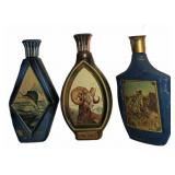 (3) Jim Beam Decanters