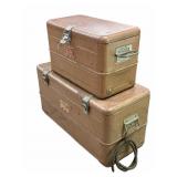 1950s Pair Little Brown Ice Chest