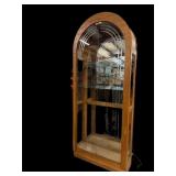 Beautiful Lighted Arch Wood Curio Cabinet wï¿½