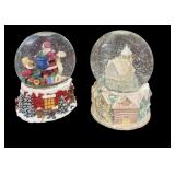 (2) Musical Snowl Globes