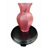 Heavy Black Display Stand & Vase
