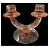 FOSTORIA PINK CANDLE STICK