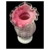 Vintage Fenton Peach Glass Vase