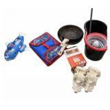 Metal Eagle, Mop Bucket, Skillets, Toys & More