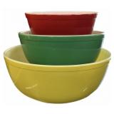 Pyrex Primary Color Mixing Bowl Set