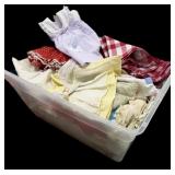 Tote Full Vintage Doll Clothes & Linens