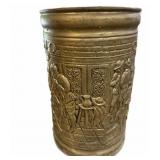 Brass Embossed Umbrella Stand