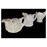 (3) Crystal Creamers