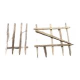(2) Pc Hand Crafted Picket Fence
