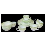24 pc Servuce for 6 Federal Glass Dish Set