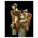 (4) Vintage Brads/Copper Angel Candle Holders