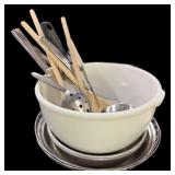 White Mixing Bowl, K Utensils & Cake Pans