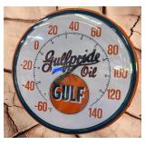 Metal Gulf Oil Thermometer