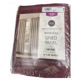 Pair 50 x 108 ï¿½ Cranberry Lined Panels Priced