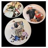 (3) Knowles Beautiful Norman Rockwell Plates