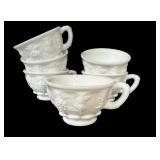 (6) Westmoreland Milk Glass Cups
