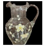 Hand Painted White & Yellow Pitcher