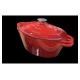 Red Enamel Coated Iron Kettle (Never Used)