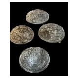 (4) RODEO BELT BUCKLES